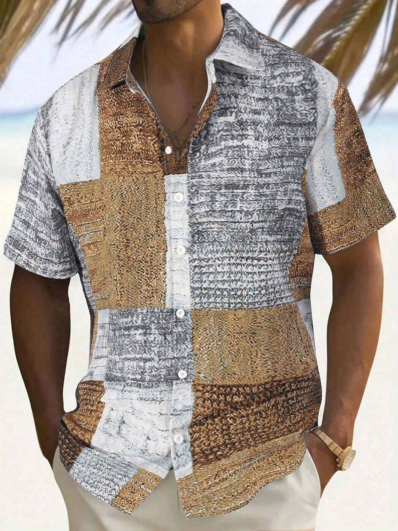 Camiseta masculina estilo resort com cordão