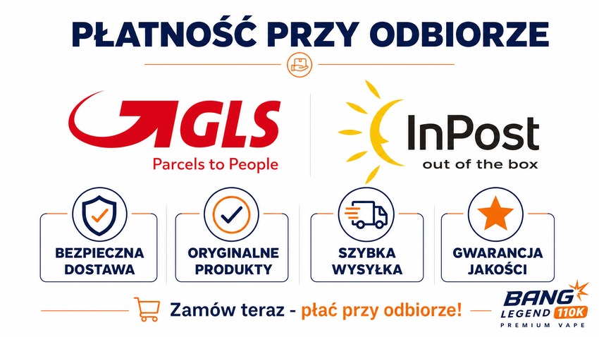 Płatność za pobraniem GLS InPost – Bang Legend 110K