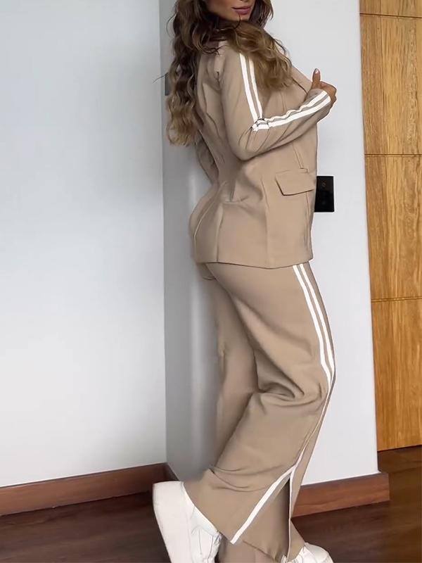 Fato de lapela feminino de duas peças para o deslocamento diário