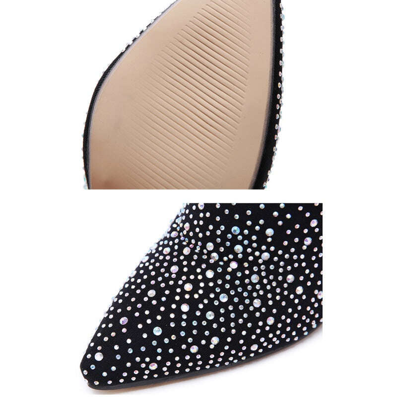 【✨Novos produtos 2025】👢Botas femininas com strass brilhantes sobre o joelho