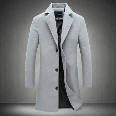 CASACO LONGO DE INVERNO MASCULINO, CASACO DUPLO EXTERIOR DIÁRIO