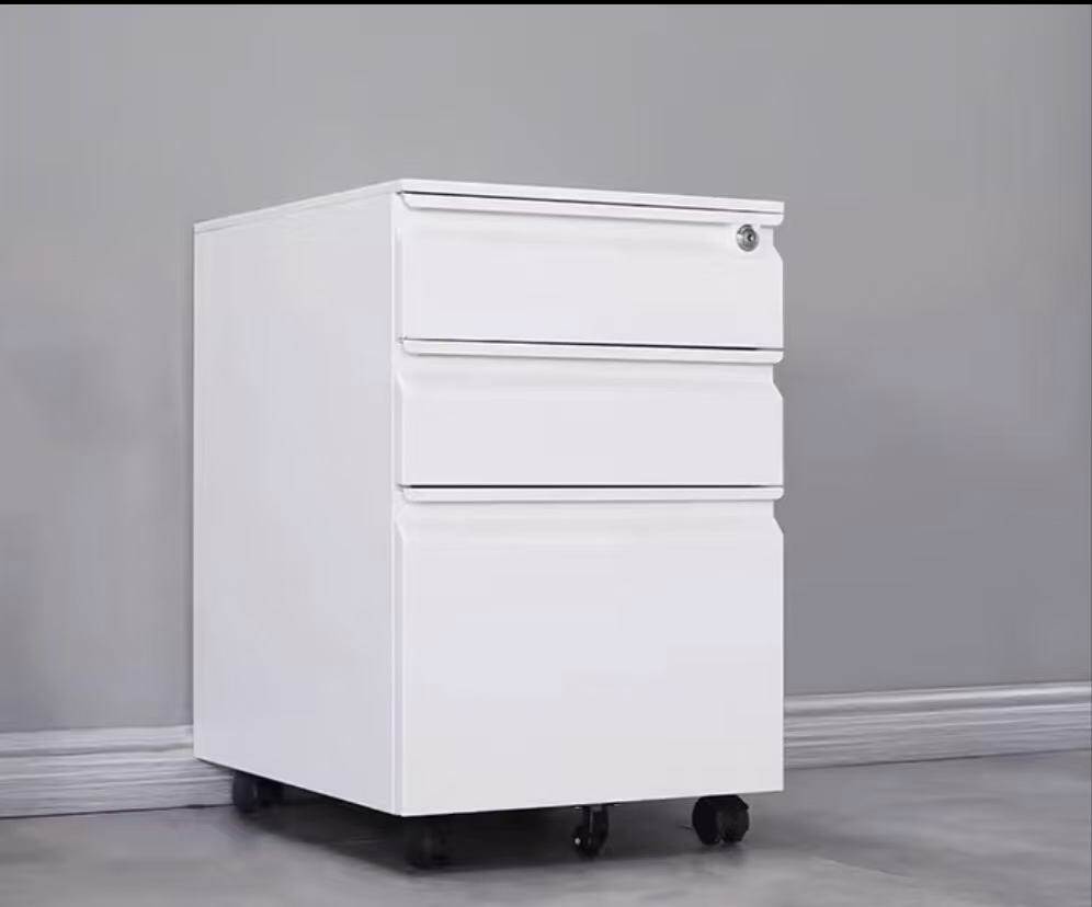 Factory Direct Customized 390*500*600mm Three Drawers Silent Wheel Movable Cabinet with Key Lock