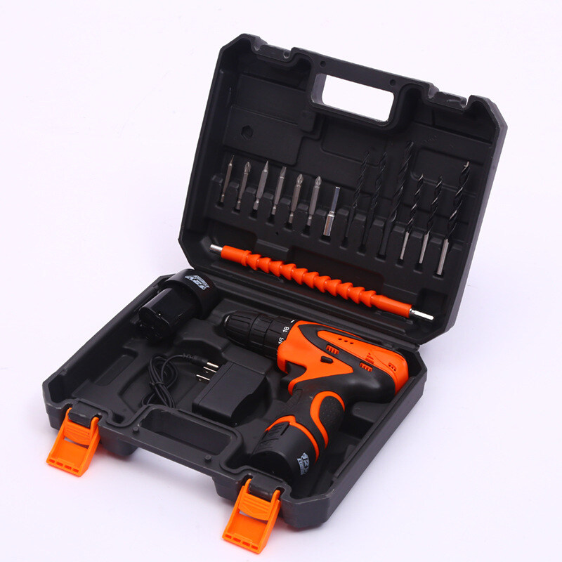 实用家用五金工具工具箱 多功能手提便携锂电钻 装修修理工具箱