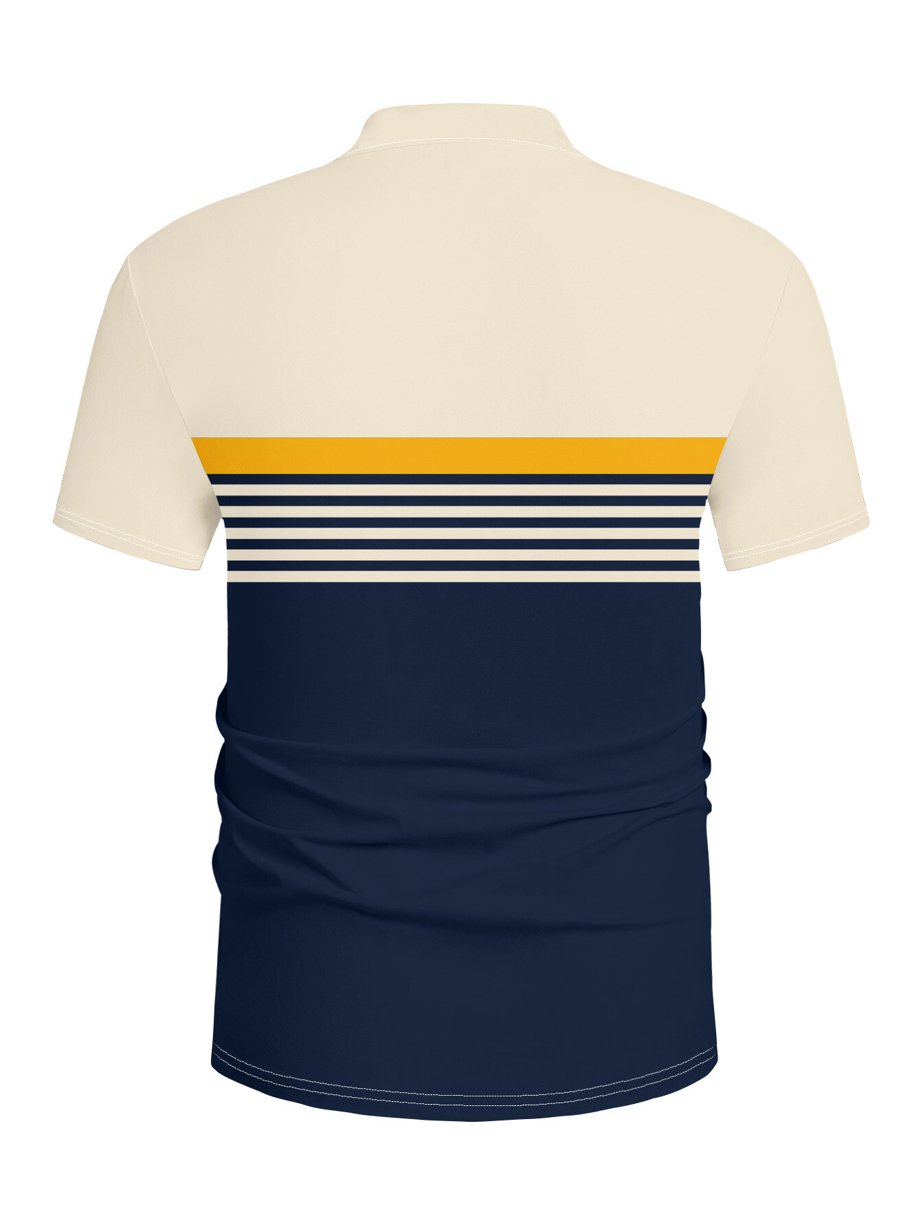 Pack de 2 camisas polo casuais de manga curta para homem, estampa de cavalo 3D, riscas coloridas, estilo desportivo, tecido de poliéster leve, camisa polo de golfe com botões