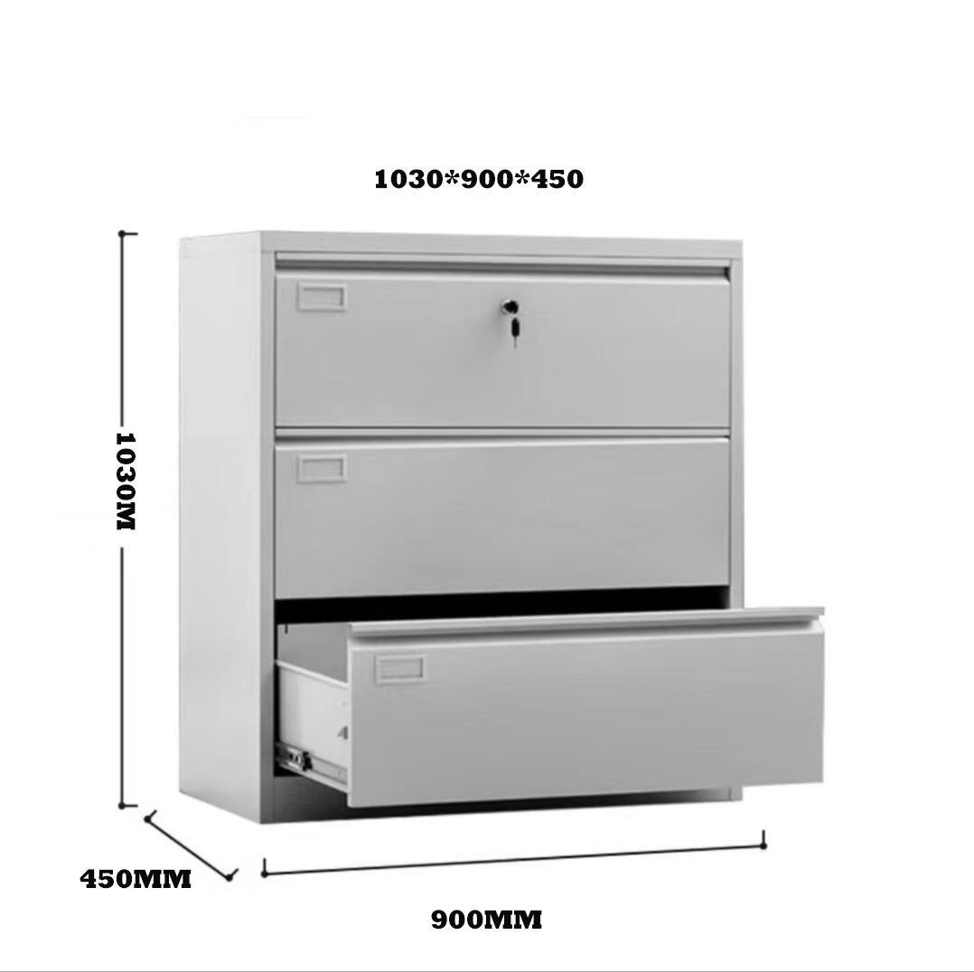 Factory Direct 730*900*400mm Customizable Logo Drawer Metal Mobile Cabinet with Key Lock
