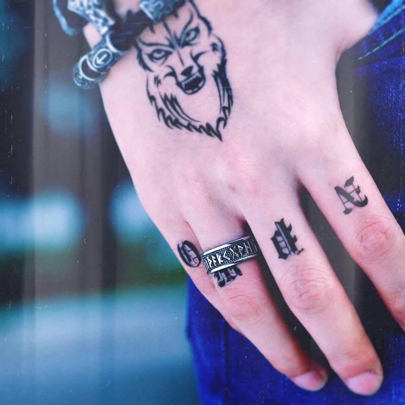 Лента с рунически кръг - неръждаема стомана