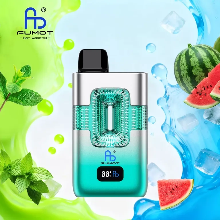 FUMOT ECO 2IN1 50K is a high-capacity rechargeable disposable vape Cool Mint & Watermelon Ice