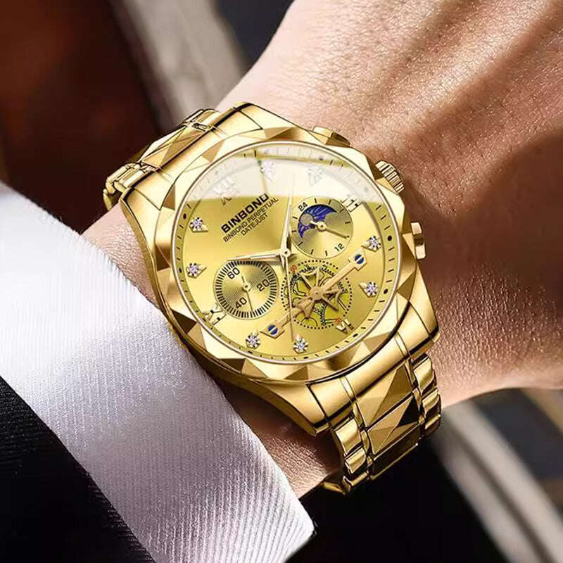 🎁Мъжки многофункционален кварцов механичен часовник