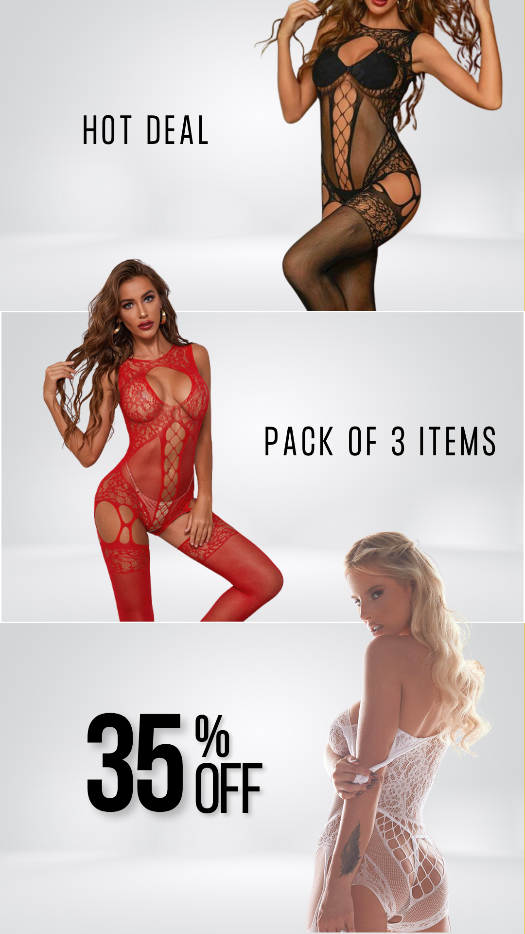 Bodystocking LacyNighty™ Céu na Terra