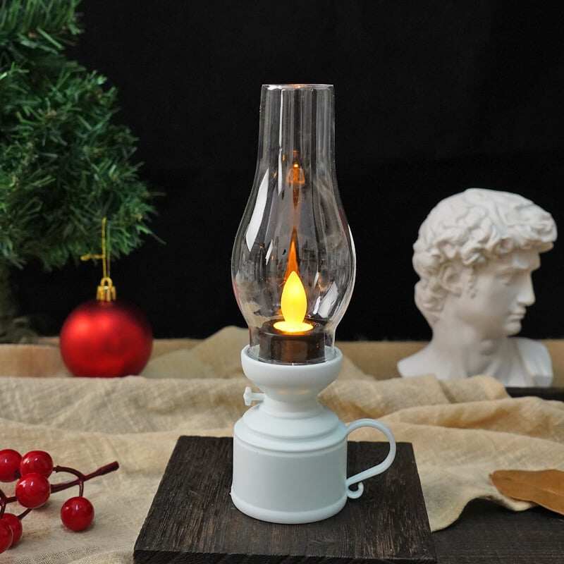 ✨🕯️Lampa naftowa LED Vintage Elektroniczna świeca obrotowa