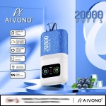 AIVONO 20000 Puffs Dual Mesh Rechargeable Disposable Vapes strawberry kiwi ice