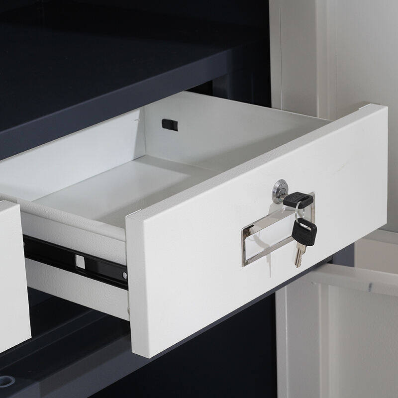 Factory Direct 1850*900*420mm White Fireproof Anti Static Coating Confidential Cabinet with Drawer