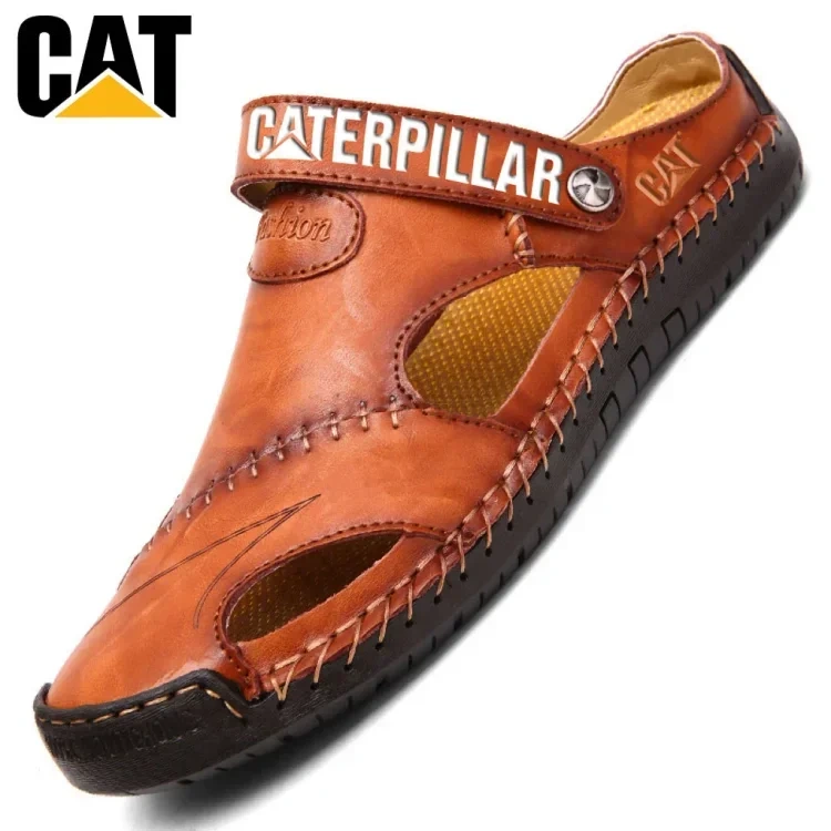 CAT Men's Breathable Large Soft Leather Outdoor Sandals #NB98