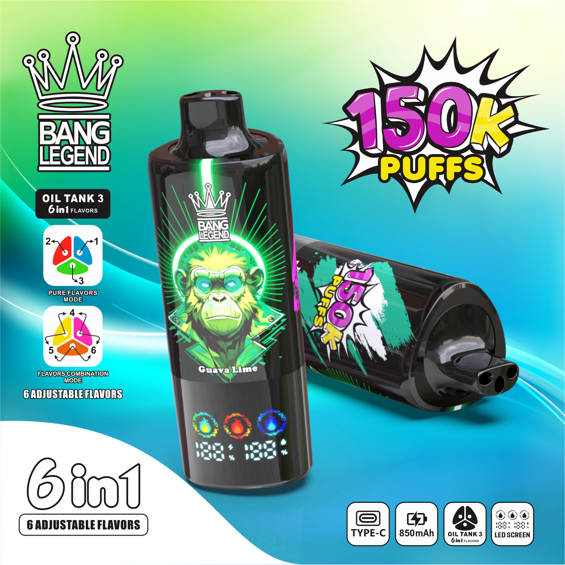 Bang Legend 150000 150K Puffs Vape