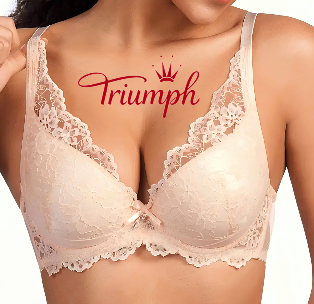 Triumph -  Sutiã de camada dupla com bordado romântico