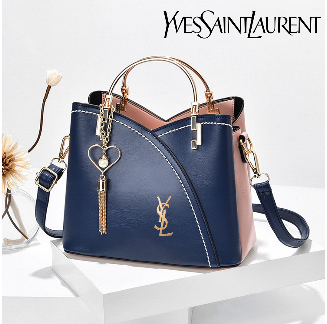 YSL® Modna torba na ramię o dużej pojemności w kontrastowym kolorze
