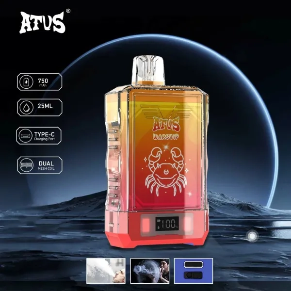Atvs Warship 18000 Puffs Vapes Guava Ice