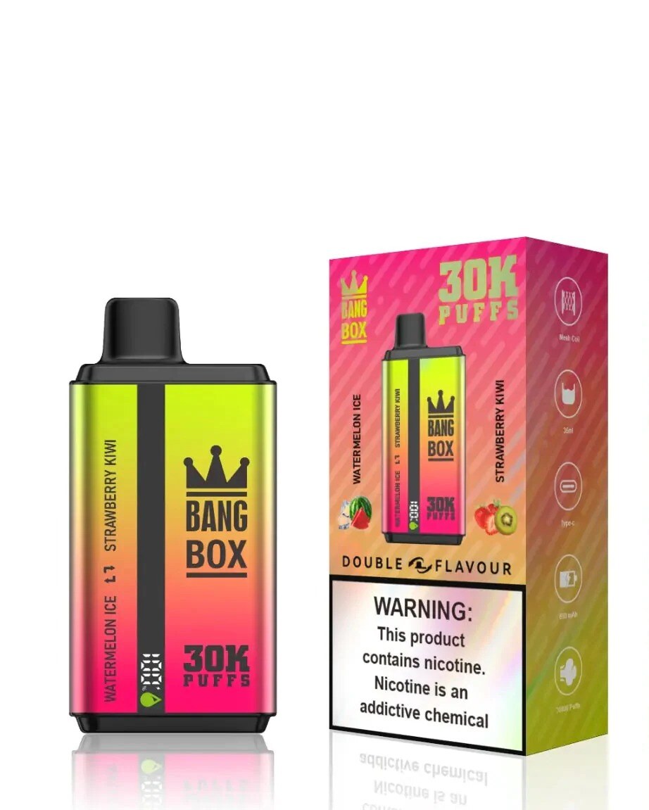 Bang Box 30000 Puffs Sabor Duplo 0% 2% 5% Baixo Teor de Nicotina Compra em Atacado Caneta Vape Descartável Recarregável~
