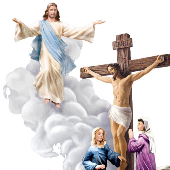 Ozdoby religijne Jezusa Piękne życie Chrystusa Statua Rzeźba chrześcijańska Rzemiosło żywiczne Dekoracja domu