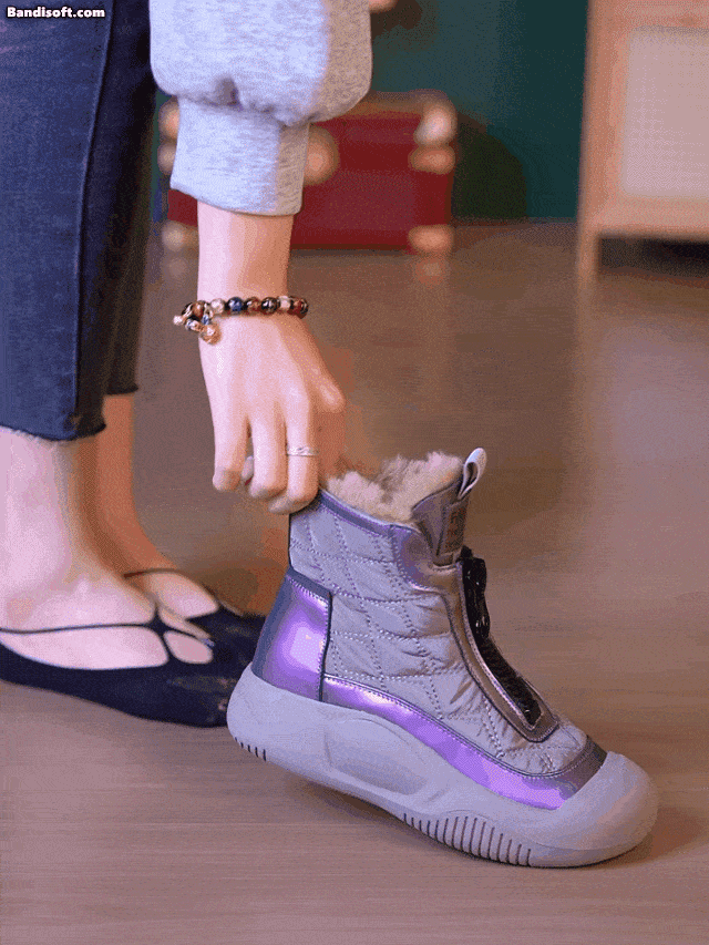 Sapatos forrados de algodão quentes e impermeáveis