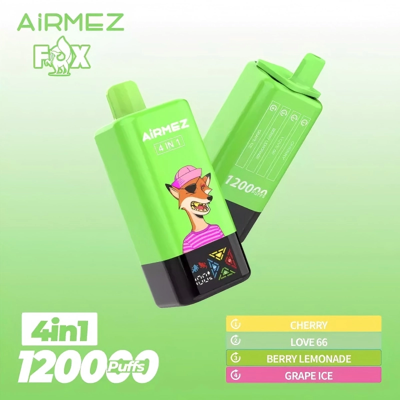 AIRMEZ FOX 120000 Puffs 4 IN 1 Taste Disposable Vape Strawberry raspberry