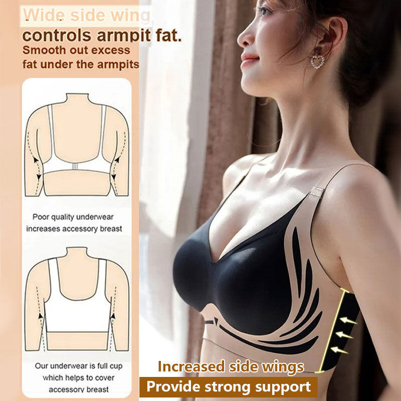 💕Sutiã push-up sem fio com levantamento e anti-gotas