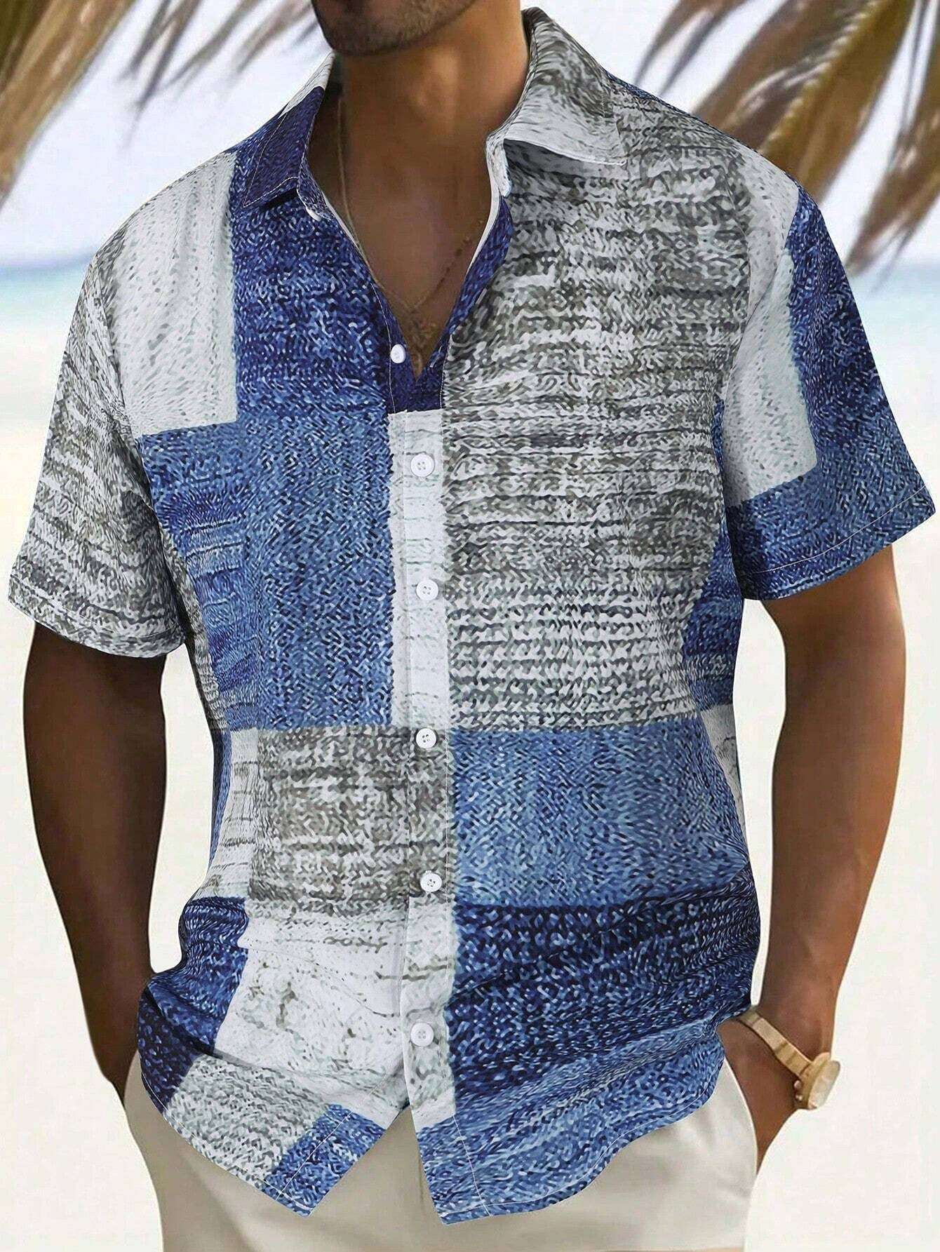 Camiseta masculina estilo resort com cordão