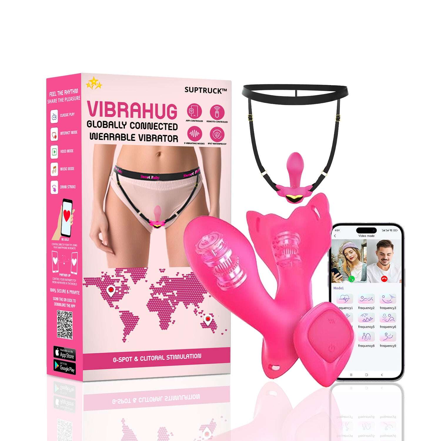 💥 2025 70% DE DESCONTO LIMITADO 💦 VibraHug Suptruck™ Vibrador Vestível X9 📱 Calcinha Pulse com Controle Global e 9 Modos