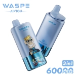 WASPE AIVIOU 60000 Puffs Disposable Vape Peach ice cream + mango ice cream + blueberry-lemon