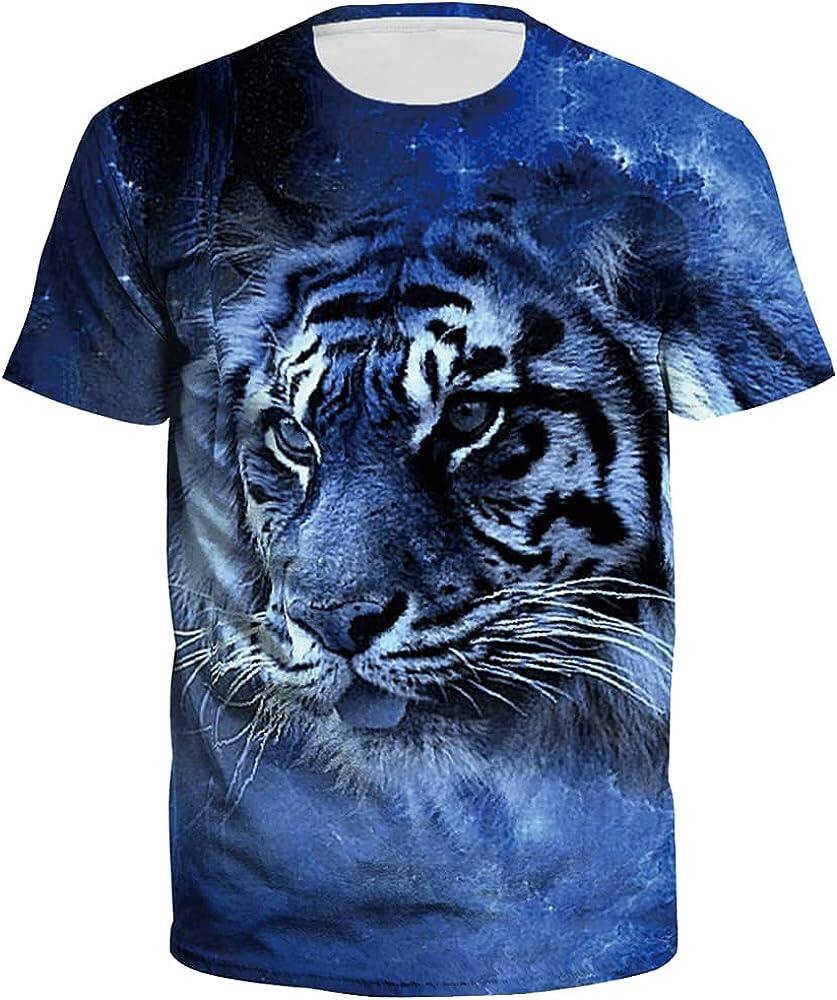 Men's 3D Print Skull T-Shirt 3D Creative Print Short Sleeve T-Shirt Casual Round Neck Novelty Street Fashion Tees Shirt