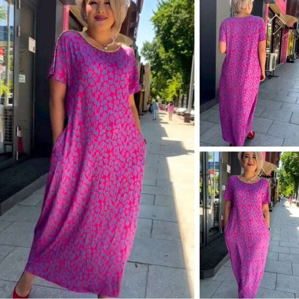 💃 em 2024 vestido elegante com estampa plus size
