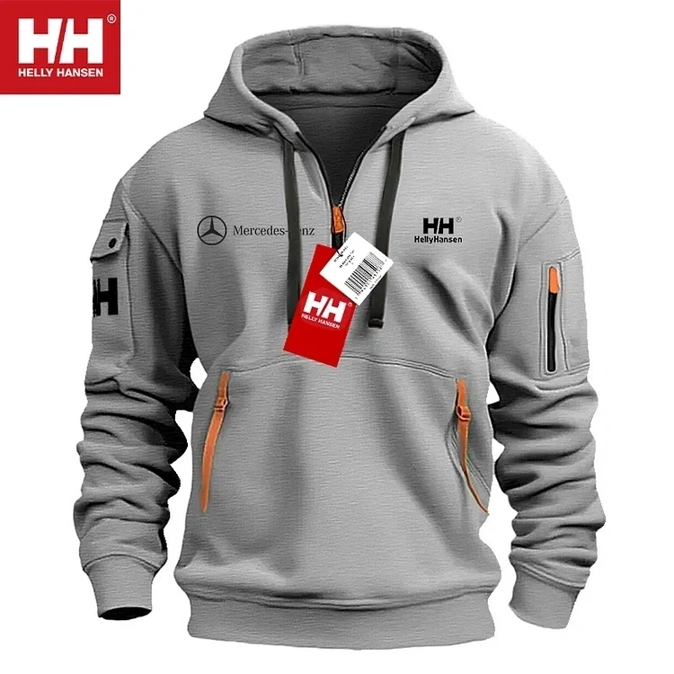 💕Helly Hansen® | Mercedes-Benz új őszi-téli bő cipzáras pulóver, akciós, limitált darabszámban