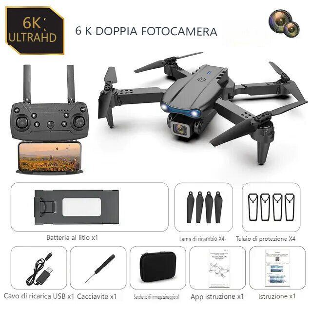 ⚡ Drone de câmera dupla 6K UHD mais recente ⚡