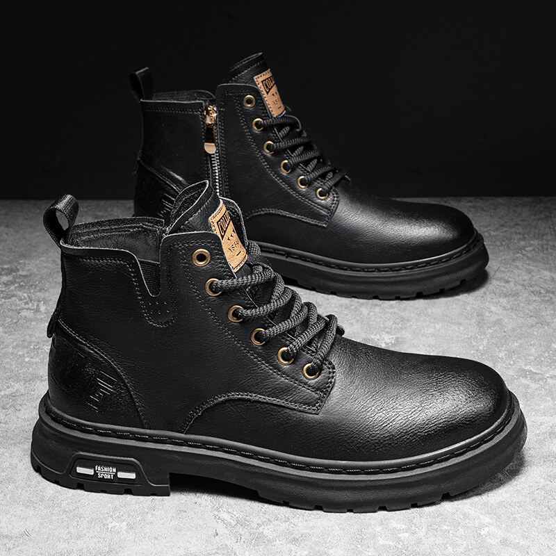 2024 NOVOS SAPATOS DE COURO BRITÂNICO SAPATOS BAIXOS RETRO MASCULINOS