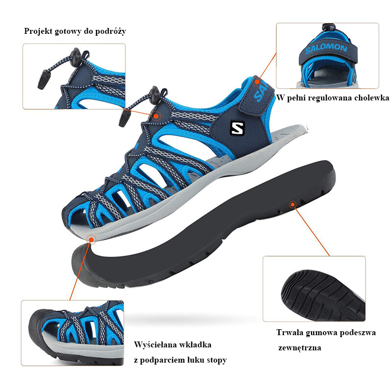 Sandálias de verão para homem Salomon, perfeitas para aventuras ao ar livre