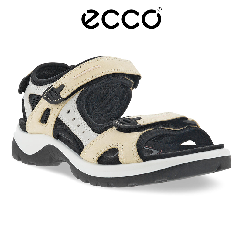 ECCO Verão 2025 Últimos Sapatos Femininos Sandálias de Couro