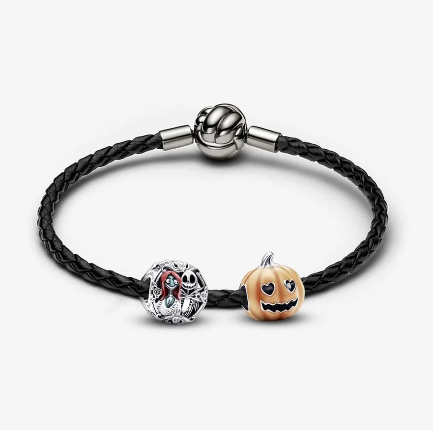 Set de brățări cu farmec și nod de iubire cu dovleac Disney's Nightmare Before Christmas