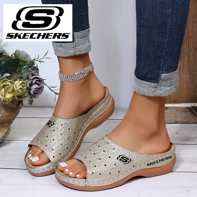 Rhinestone platform sandals Skechers®