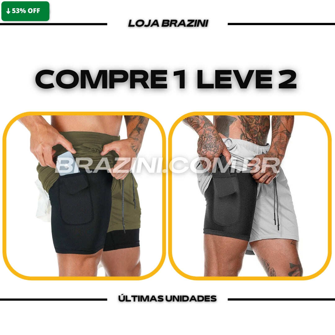 Short DryFit® de Compressão - Compre 1 leve 1 de graça