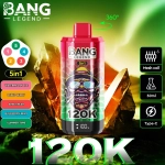 Bang Legend 120K Blueberry Raspberry & Black Dragon Ice & Rainbow Candy & Fuji Ice & Watermelon Sour Peach