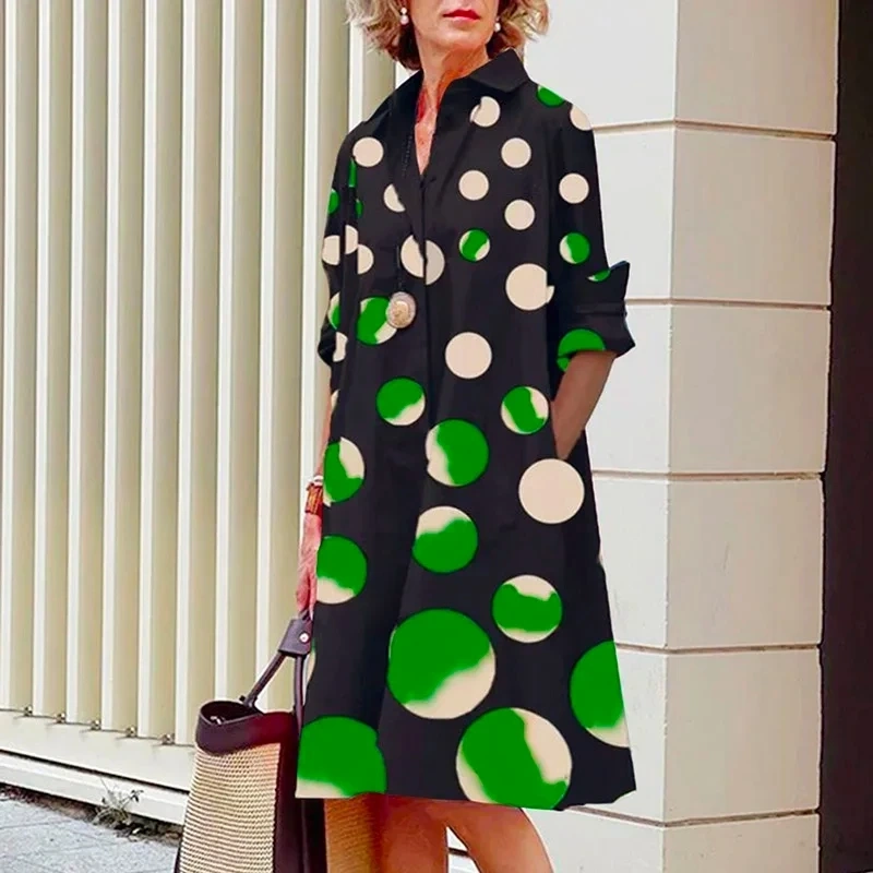 Луксозна бална риза с щампа с елегантна рокля 2024 г