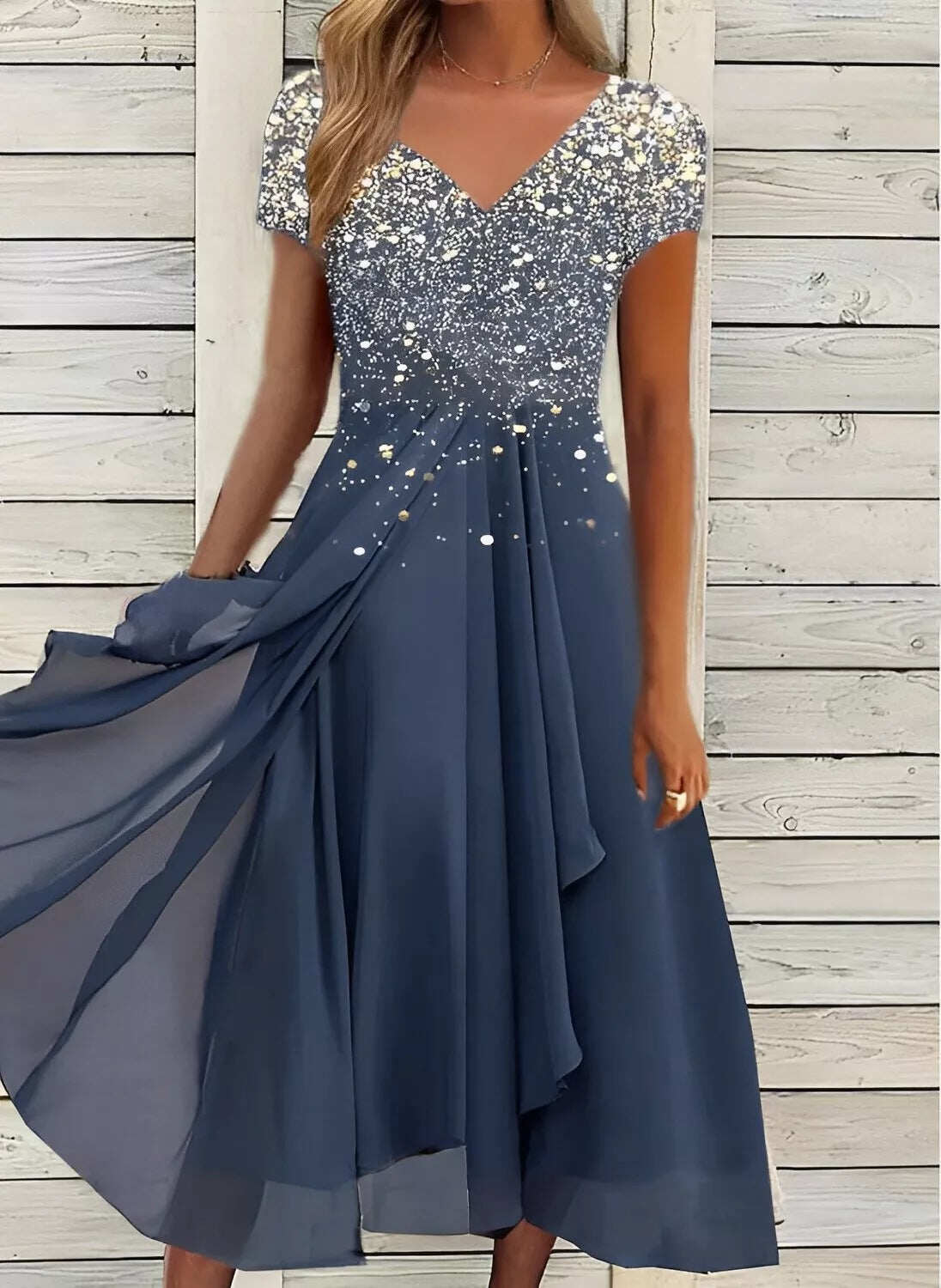 Vestido longo floral boémio de Verão 2023