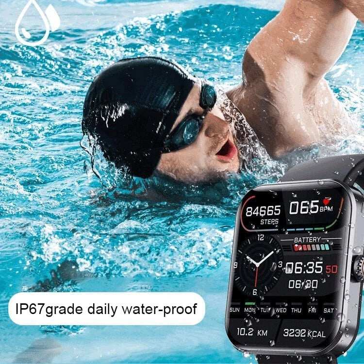 [Całodzienne monitorowanie tętna i ciśnienia krwi] Modny smartwatch Bluetooth