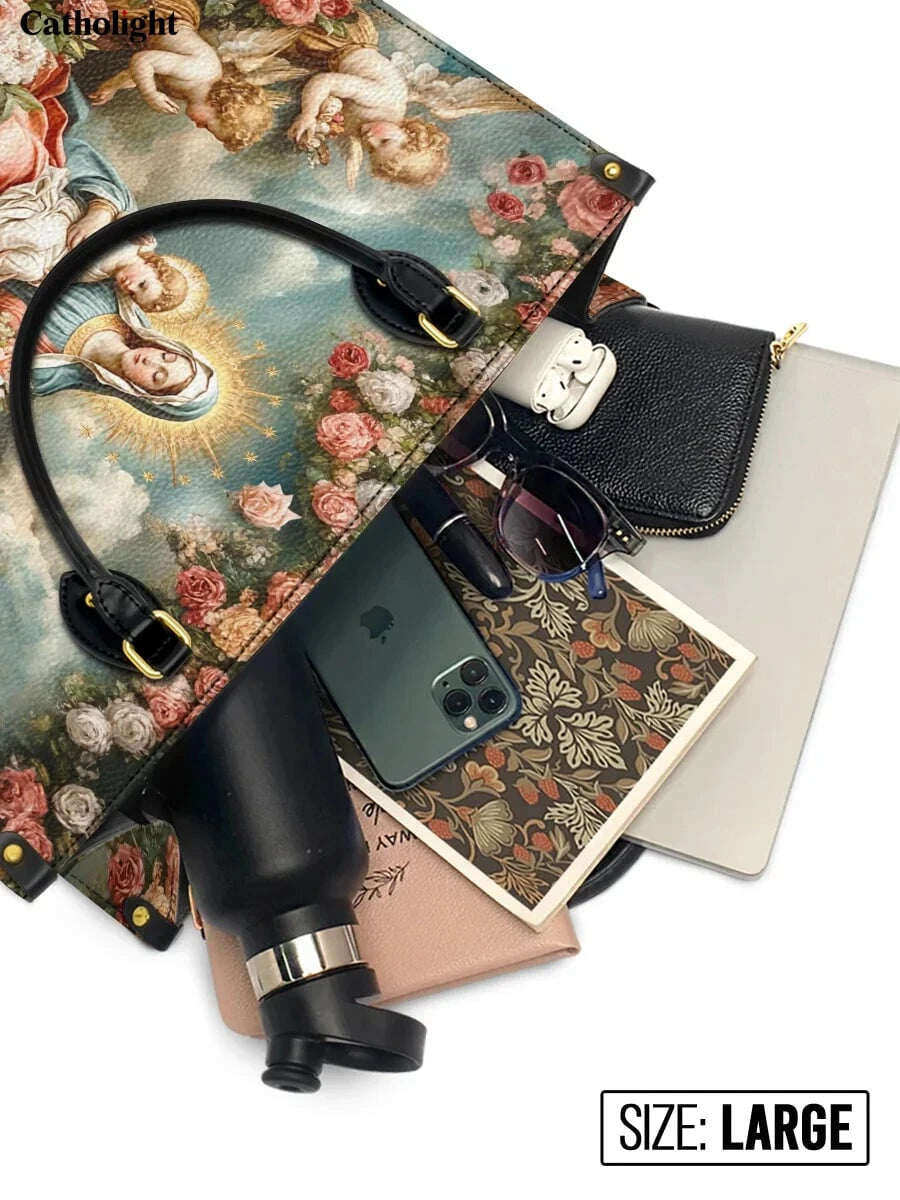 Catholight  Halo Of Roses Leather Bag
