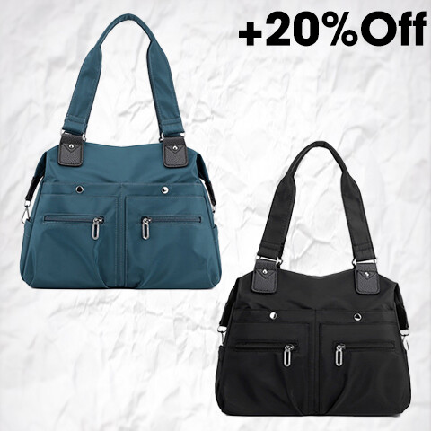 ✨Bolsa de ombro de nylon com vários bolsos à prova d'água de grande capacidade