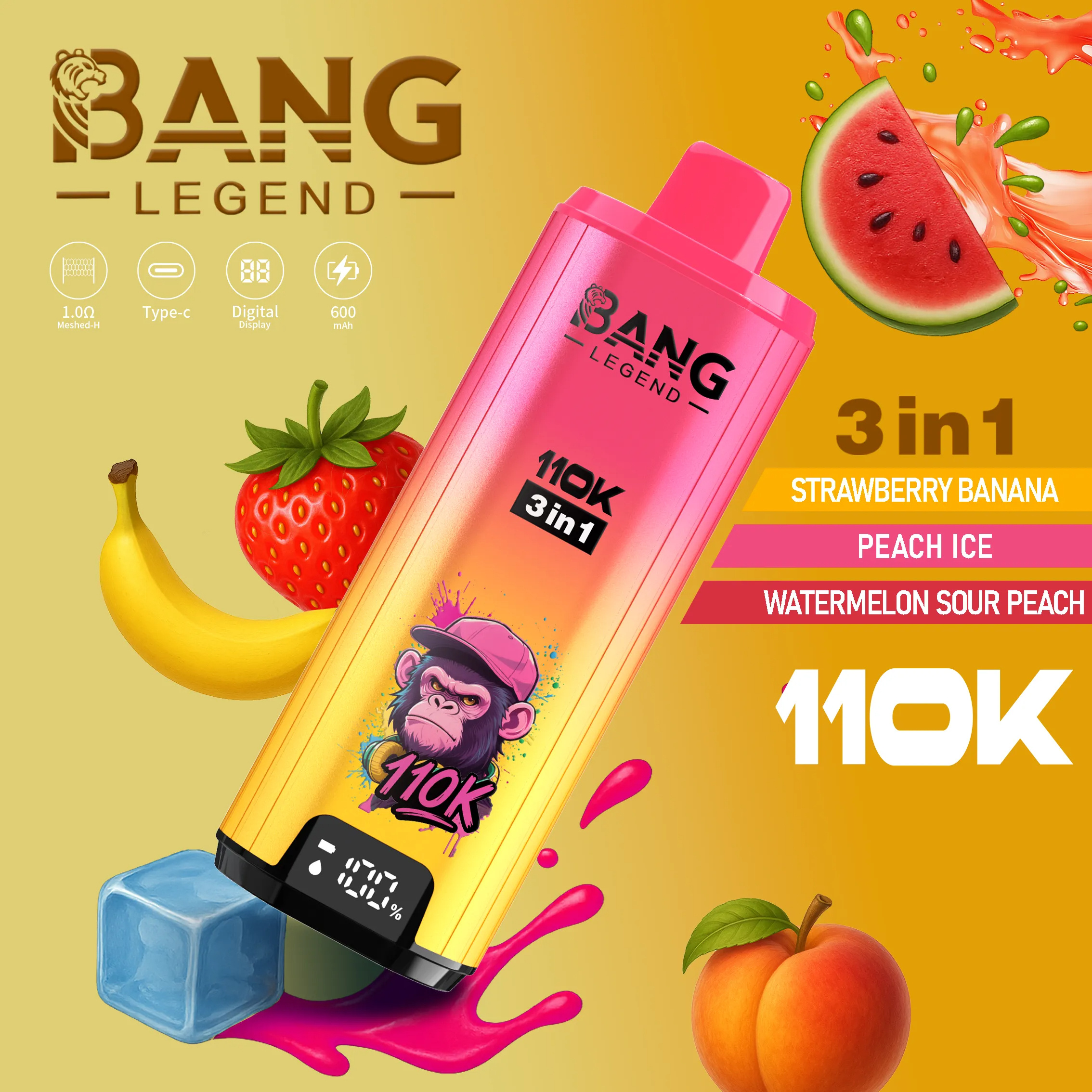 Bang Legend 110K Puffs Eldobható Vape – 12 íz | 3 az 1-ben íz-