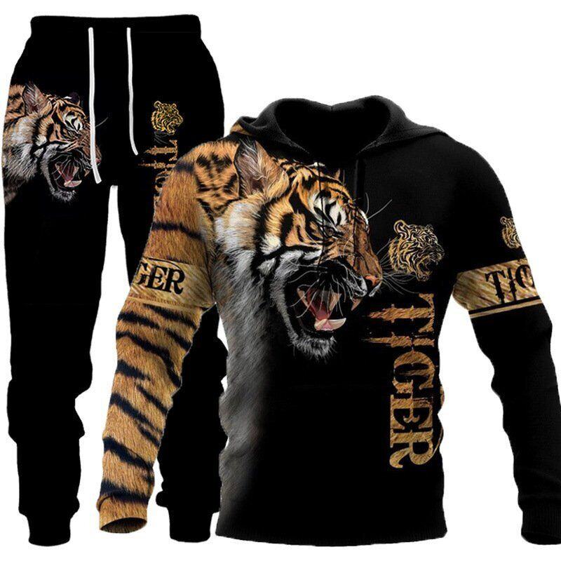 Conjunto de roupas masculinas com impressão digital 3D
