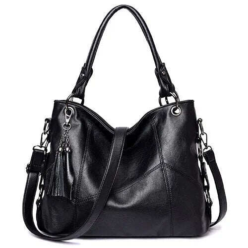 Bolsa mensageiro feminina de couro com alça superior, bolsa crossbody de grife