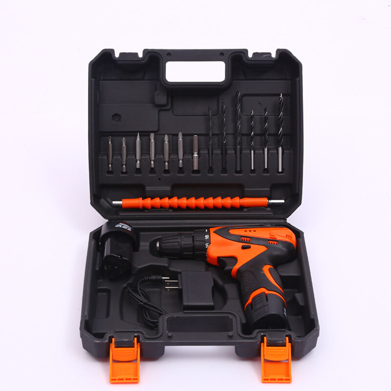 实用家用五金工具工具箱 多功能手提便携锂电钻 装修修理工具箱