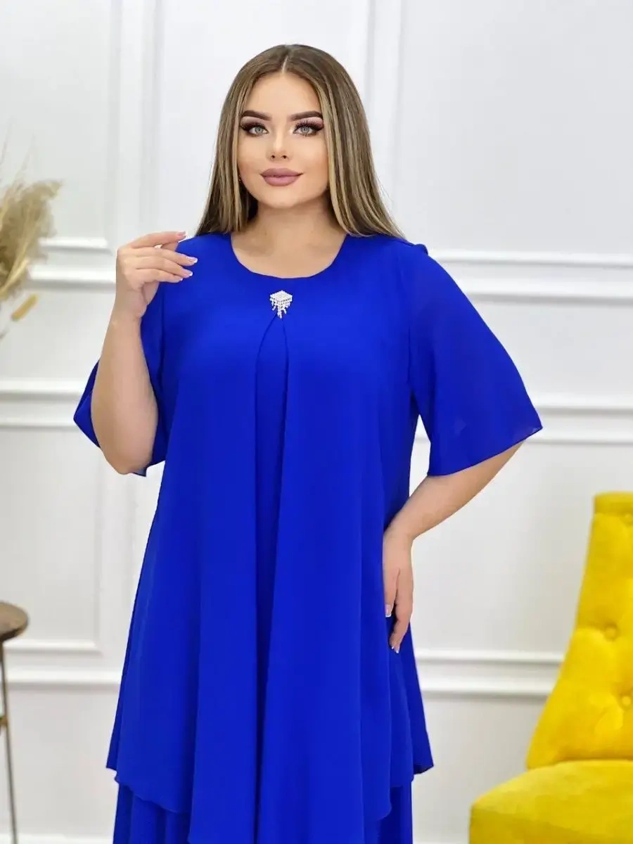 👗【S-5XL】 Novos vestidos de chiffon de alta qualidade 2024